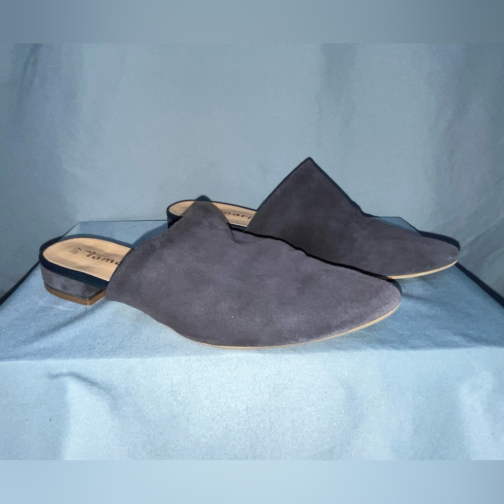 Tamaris slides blue suede 39